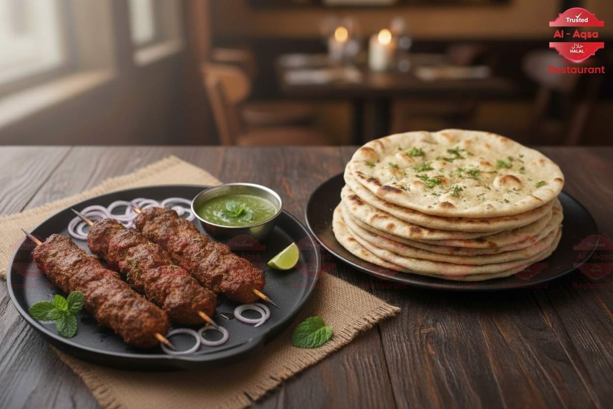 Chicken Bihari Kebab with Naan