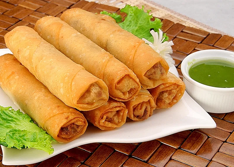 Authentic Halal Chicken Spring roll in your best restaurant